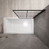штора для ванни Rea Lagos-1 70x140 black скло прозоре (REA-K4569)
