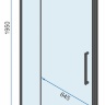 душевая дверь Rea Rapid Swing 110x195 безопасное стекло, прозрачное (REA-K6411)