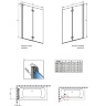 штора для ванни Radaway NES 8 PND I 100 ліва, безпечне скло, прозоре (10060100-01-01L)