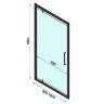 душові двері Rea Rapid Swing 100x195 безпечне скло, прозоре (REA-K6410)