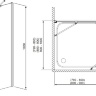 душевая кабина Radaway Almatea KDJ 100x75, левая, стекло графитовое (32145-01-05NL)