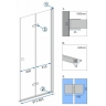 душевые двери Rea Fold N2 Set 90x190 безопасное стекло, прозрачное, chrome (REA-K7442)