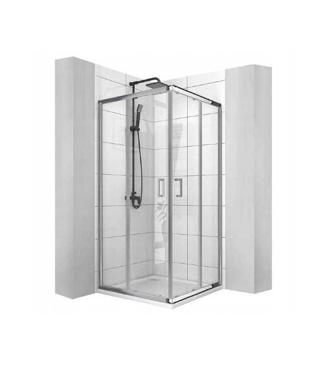душова кабіна Calani Vito 80x80 chrom безпечне скло прозоре (CAL-K6000)