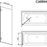 штора для ванної Radaway Carena PNJ70, ліва, скло прозоре (202101-101L)
