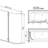 штора для ванної Radaway EOS PN 130 скло прозоре (205202-101R)