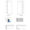 штора для ванни Radaway NES 8 PNJ I 80 ліва, безпечне скло, прозоре (10061080-01-01L)