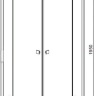 душова кабіна Radaway Almatea KDJ 80x80, права, скло графіт (32112-01-05NR)