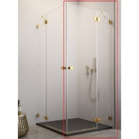 душові двері Radaway Essenza Pro KDD 100x200 права, безпечне скло, прозоре, золота (10096100-09-01R)