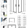 душевая дверь Radaway Idea DWJ 140x200,5 стекло прозрачное, black, левая (387018-54-55L)