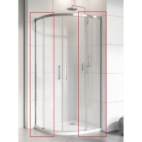 душевые стенки Radaway Idea PDD 80x100 безопасное стекло, прозрачное (387152-01-01)