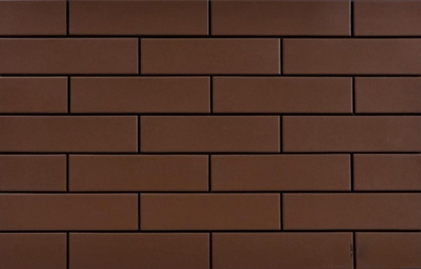 фасадна плитка Cerrad Brown 24,5x6,5 коричнева гладка
