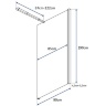 душова стінка Rea Craft 90x190 безпечне скло, прозоре (REA-K4202)