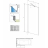 штора для ванни Radaway Idea PNJ 80 безпечне скло, прозоре (10001080-01-01)