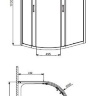 душова кабіна Radaway Dolphi Premium Plus E 1700 100x80 скло фабрик (30481-01-06N)