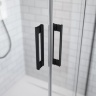 душові стінки Radaway Idea Black PDD 100x100 безпечне скло, прозоре, чорні (387142-54-01)