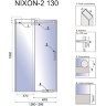 душевая дверь Rea Nixon-2 130x190 безопасное стекло, прозрачное, левая (REA-K5004)