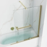 штора для ванны Rea Fabian 100x140 gold brush стекло прозрачное (REA-K6527)