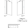 штора для ванной Radaway Torrenta PNJ 80, левая, стекло прозрачное (201101-101NL)