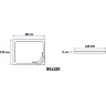 піддон Rea Porta 80x120 прямокутний, білий, профіль лівий (REA-K090K)