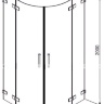 душевые двери Radaway Euphoria PDD 100, левая, стекло прозрачное (383003-01L)
