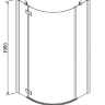 душова кабіна Radaway Almatea PDJ L 90x90, ліва, скло графітове (30602-01-05N)