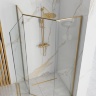 душова кабіна Rea Diamond 90x90 gold безпечне скло прозоре (REA-K4904)