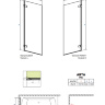 штора для ванни Radaway Arta PNJ 70x150 скло прозоре права (210101-01R)