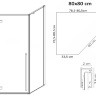 душова кабіна Rea Diamond 80x80 black безпечне скло прозоре (REA-K6900)