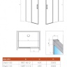 душевая дверь Radaway Idea DWJ 150x200,5 стекло прозрачное правая (387019-01-01R)