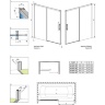 штора для ванны Radaway Idea Black PN DWJ 160x150 левая, безопасное стекло, прозрачное (10003160-54-01L)