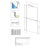 штора для ванни Radaway Idea PNJ 60 безпечне скло, прозоре, з вішалкою (10001060-01-01W)