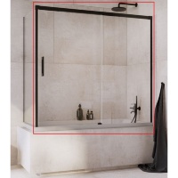 штора для ванни Radaway Idea Black PN DWJ+S 150x150 ліва, безпечне скло, прозоре (10042150-54-01L)