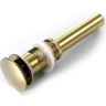 сифон для умывальника Rea универсальный, золотой, донный клапан click-clack с переливом (REA-A8965)