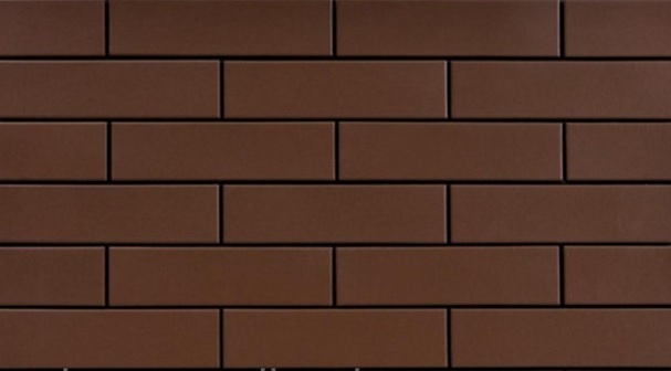 фасадная плитка Cerrad Brown 24,5x6,5 гладкая