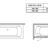 штора для ванни Radaway Essenza New PND 100x150 скло прозоре права (207210-01R)