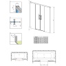 штора для ванни Radaway Idea PN DWD 140x150 безпечне скло, прозоре (10004140-01-01)