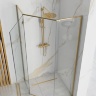 душова кабіна Rea Diamond 100x100 gold безпечне скло прозоре (REA-K6616)