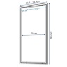 душевая дверь Rea Saxon 90x190 безопасное стекло, прозрачное (REA-K0547)