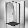 душова кабіна Rea Punto 90x90 black безпечне скло, прозоре (REA-K4801)