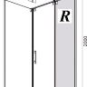 душова кабіна Radaway Espera Mirror KDJ 100x80 скло дзеркальне/прозоре (380130-71R+380148-01L)
