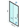 душові двері Rea Rapid Slide 110x195 безпечне скло, прозоре (REA-K6401)