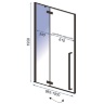 душевая дверь Rea Fargo 100x195 безопасное стекло, прозрачное (REA-K6330)