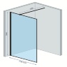 душова стінка Rea Bler 120 безпечне скло, прозоре (REA-K7631)