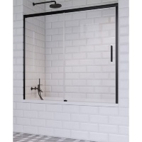 штора для ванни Radaway Idea Black PN DWJ 150x150 ліва, безпечне скло, прозоре (10003150-54-01L)