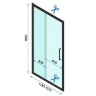 душові двері Rea Rapid Slide 120x195 безпечне скло, прозоре (REA-K6402)