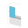 штора для ванни Rea Lagos-1 Fix 70x140 black скло прозоре (REA-K4560)