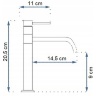 змішувач для умивальника Rea Lugano хром (REA-B5003)