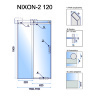 душові двері Rea Nixon-2 120x190 безпечне скло, прозоре, ліве (REA-K5002)