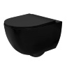 унітаз Carlo Mini Rimless 48x37 black mat + сидіння дюропласт soft-close (REA-C8489)