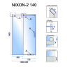 душові двері Rea Nixon-2 140x190 безпечне скло прозоре, праве (REA-K5007)